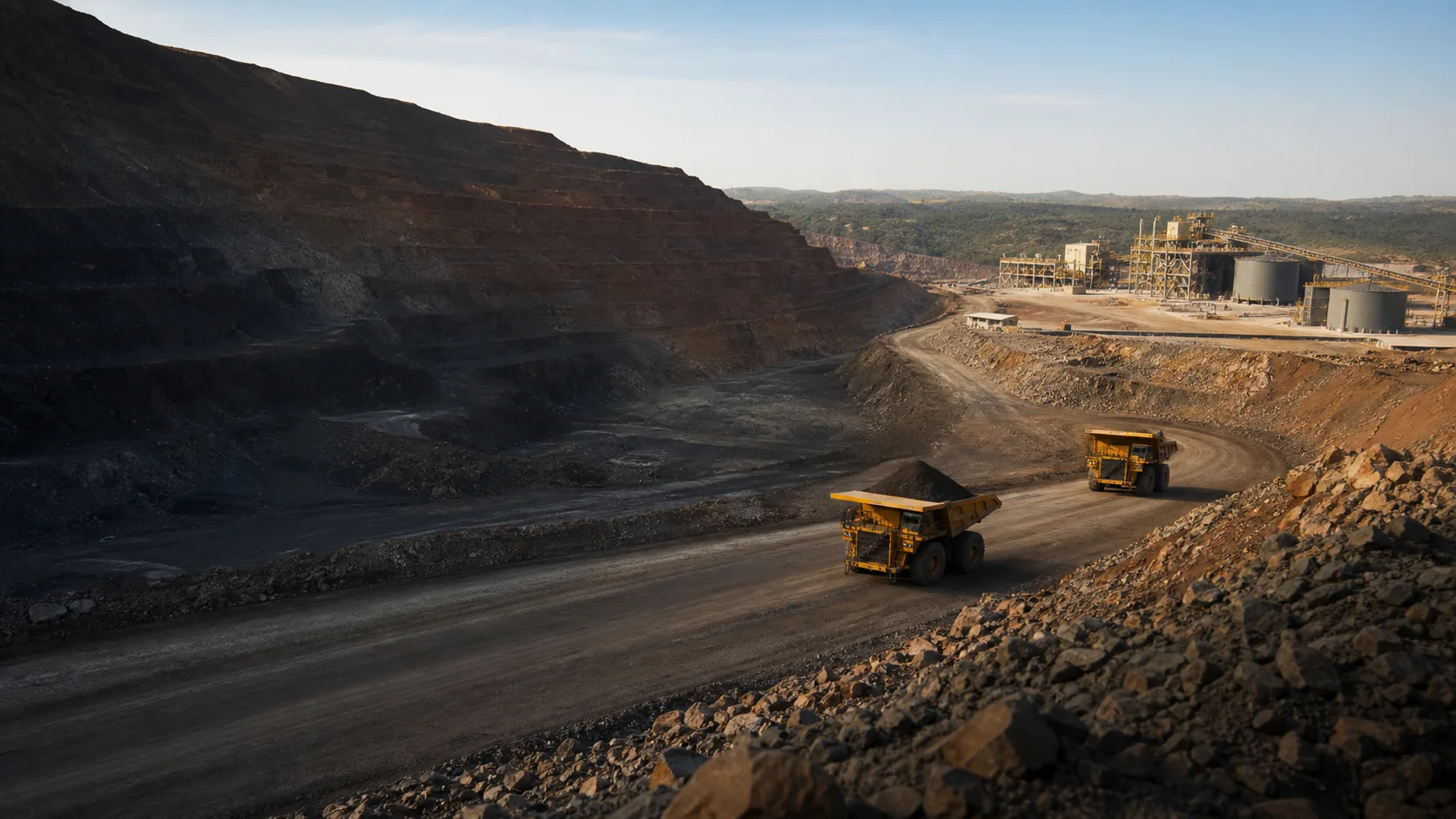 Industrial mining operation used as an illustration